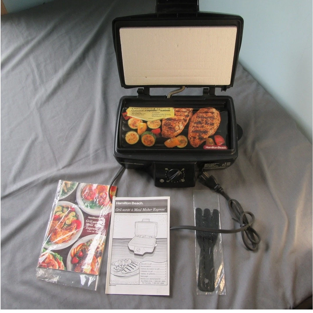Hamilton Beach Meal Maker Express Model25275 Indoor Electric Grill Cooker Tested