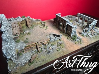 Custom-Made RPG Ruins Terrain Board 16x24 Dungeons & Dragons Warhammer Scenery
