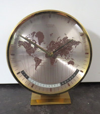 28098/ Kienzle Tischuhr Weltzeituhr Quarz Messing  H&ouml;he ca. 19 cm