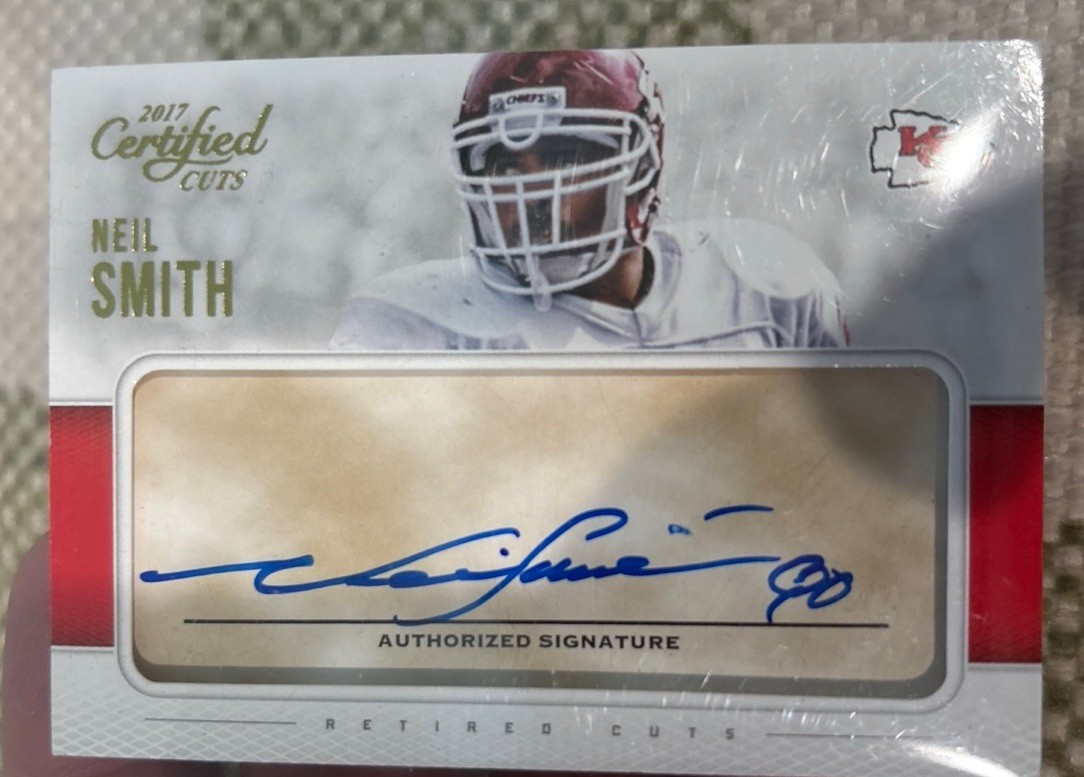 2017 Certified Cuts Retired Cuts #’d 13/35 Neil Smith #RE-NS Auto Chiefs