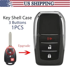 Modified Flip Remote Key Shell Case 3 Buttons for 2018 2019 2020 Toyota Tundra