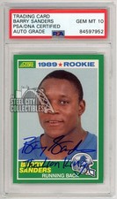 Barry Sanders 1989 Score Football Auto 