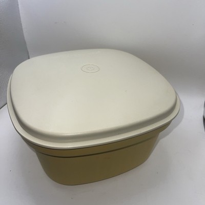 Vintage Tupperware Steam N Store Bowl Harvest Gold With Lid Strainer
