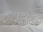 Vintage LE Smith Punch Cups Pinwheel And Stars Etched Handle Set Of 6