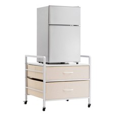 VEVOR Mini Fridge Stand w/Storage,176 lb-Capacity Mini Fridge Table w/2 Drawers&