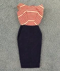 Vintage 1960 Barbie Cruise Stripes #918 Original Dress, Red, White, Blue, Mattel