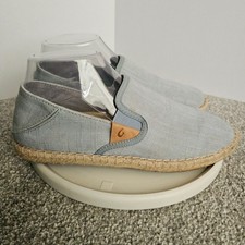 OLUKAI Kaula Pa'a Kapa Women's Size 8 Linen Espadrilles Slip On Wet Grip Soles