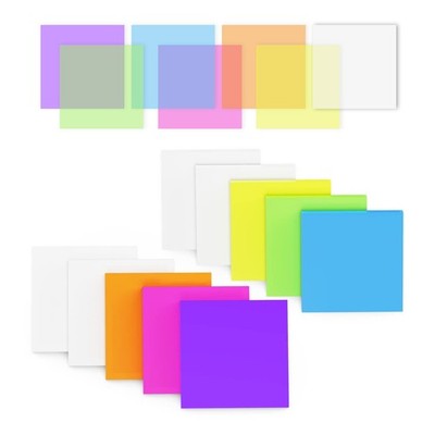 Clear Sticky Notes 500 Sheets, Translucent Memo Pads for Office , Multicolor