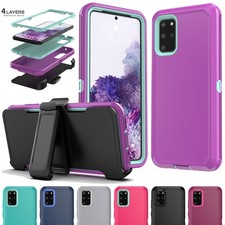 For Samsung Galaxy S20 Plus Hybrid Shockproof Rugged Case Cover With Belt Clip