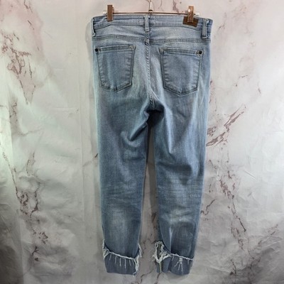 Judy Blue Jeans Womens 9 29 Relaxed Denim High Rise Stretch Pants Wide Cuff