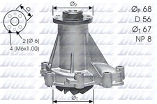 F&uuml;r DOLZ M176 WATER PUMP MERCEDES-BENZ OM602/603 250/300D/TD W124/201, OM605 W2