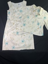 K Studio Womens 16 Floral Dress With Layering Top Blazer Vintage