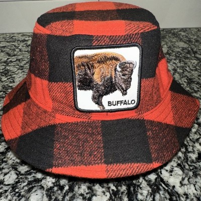 GOORIN BROS Extra Buff Buffalo Check Flannel Bucket Hat Size M