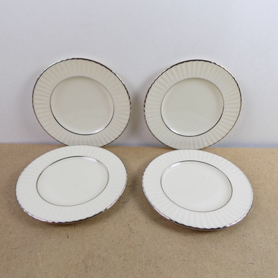 #ad 4 Lenox Citation Platinum 6.25quot; Bread Plates Temple Collection USA VGC $29.99