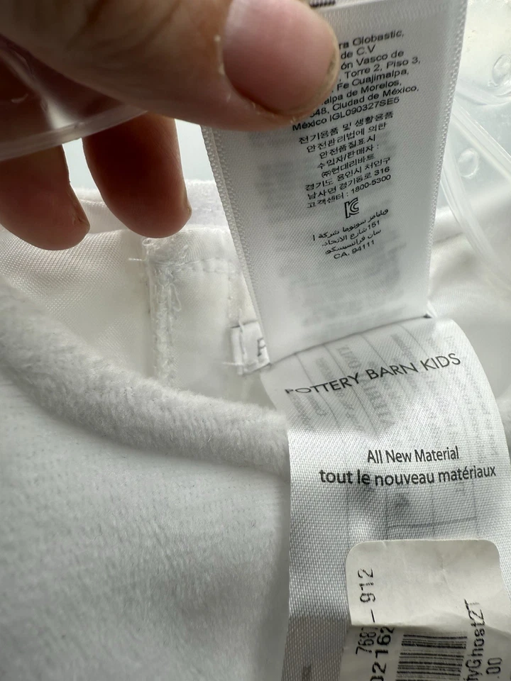 🌟Pottery Barn Kids Glow in the Dark Puffy Ghost Halloween Costume White 2T🌟 - Image 4 of 4