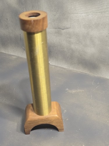 Caleidoscopio in legno ottone 8-9 in specchio triangolare stile vintage usato - Foto 3 di 7