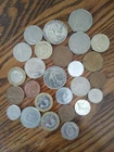Coin Lot Some Silver Some Foreign Some Copper Silver Ben Franklin Half Dollar