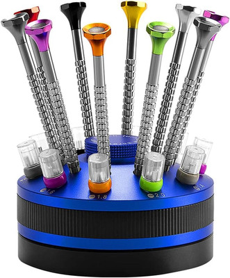Precision Watch Screwdriver Set with 20 Extra Blades - 10 Pcs, Various Sizes