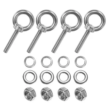 4-Sets Stainless Eyebolt M5x29mm Shoulder Lifting Eye Bolt with Nuts Washers