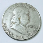 1949-D FRANKLIN HALF DOLLAR, 90% SILVER, FINE DETAILS #9907