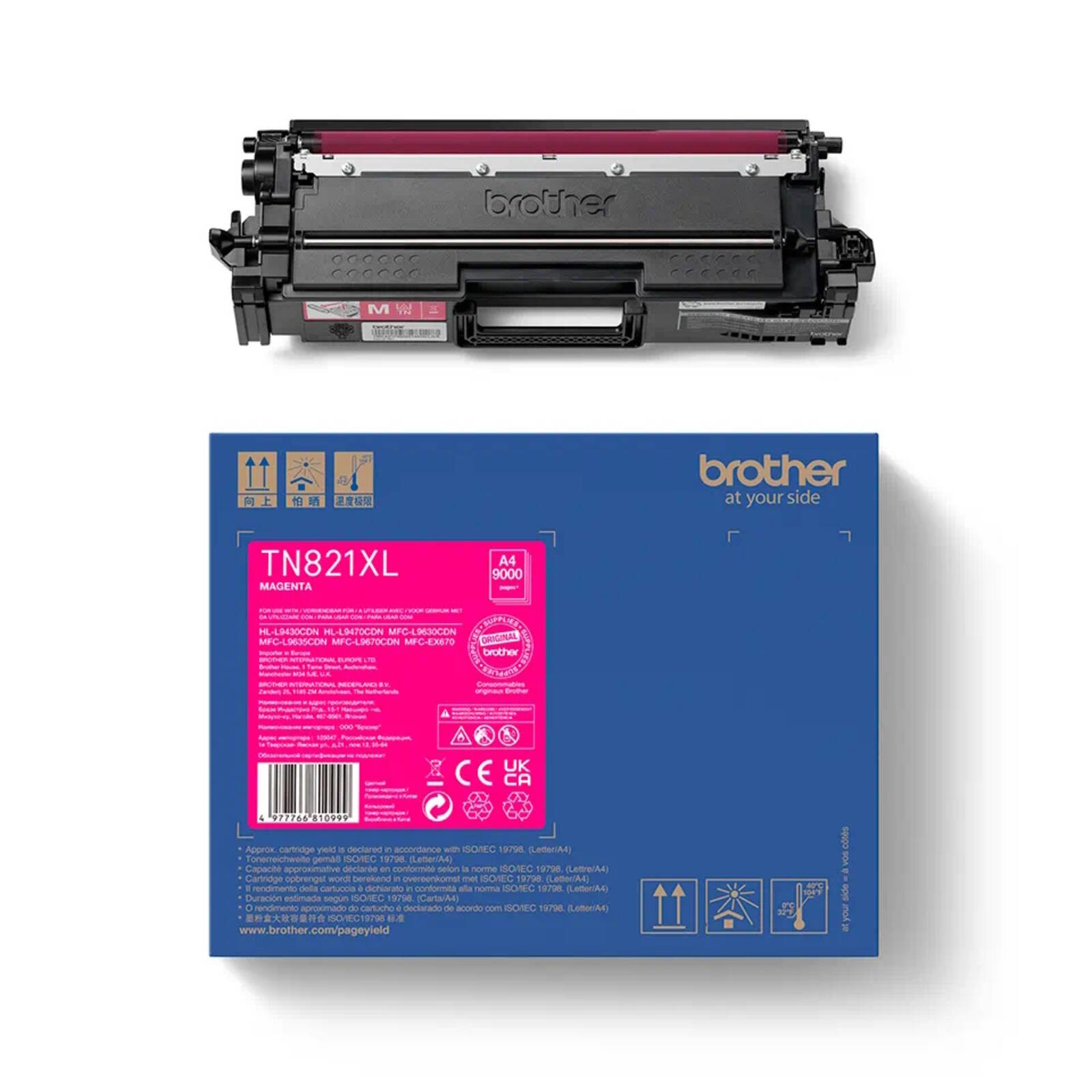 Original Brother TN821XLM Magenta Toner Cartridge