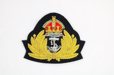 KÖNIGLICHE MARINE OFFIZIERE SCHIRMMÜTZE GOLD ZOPF MÜTZENABZEICHEN KÖNIGSKRONE
