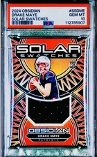 2024 Panini Drake Maye Obsidian Solar Swatches Patch Rookie PSA 10 Non Auto 🎈🎈