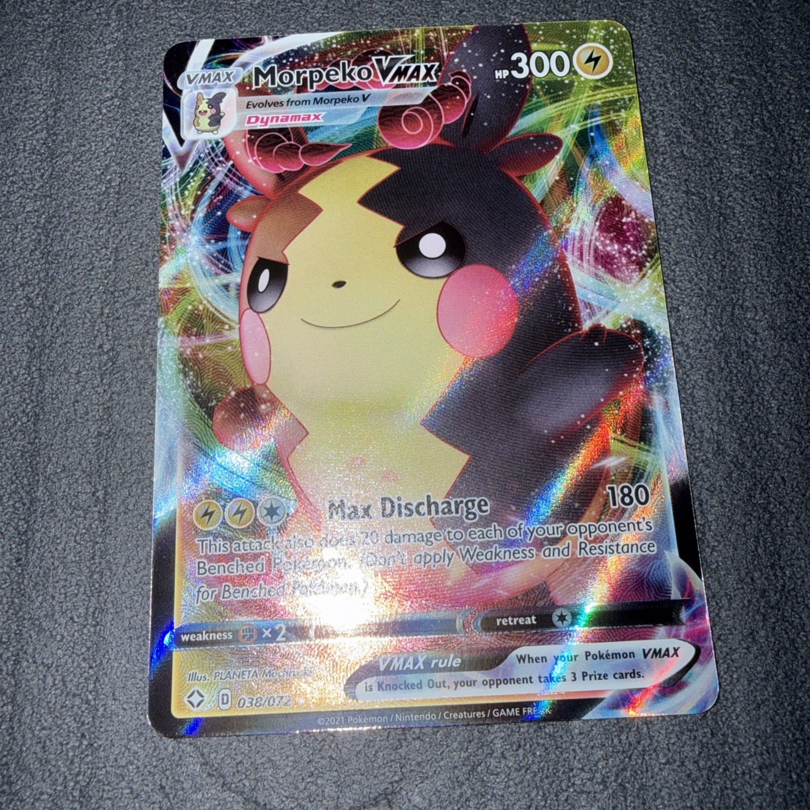 Morpeko VMAX Ultra Rare Shining Fates 038/072 NM SHF Holo
