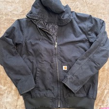 Carhartt J130-M Black Loose Fit Duck Insulated Active Jacket Mens Large Tall