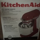 NEW KitchenAid Stand Mixer Ice Cream Maker Attachment Model KICA0WH