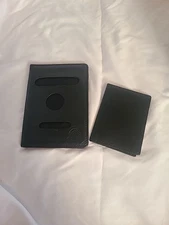 Giudi Bifold Passport Wallet Italian Leather Black Made in Italy + Swiss Alpine 