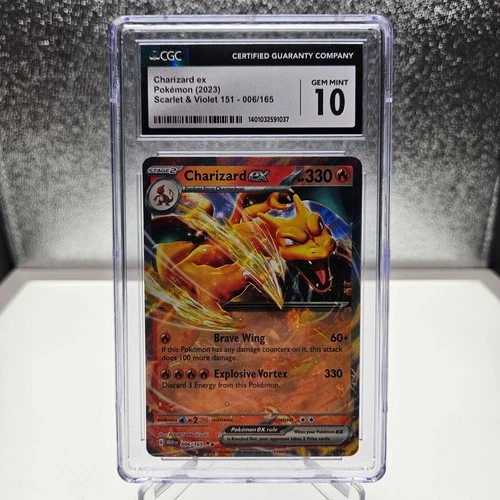 CGC 10 Gem Mint Charizard ex 006/165 Scarlet & Violet 151 (2023) Pokemon Card