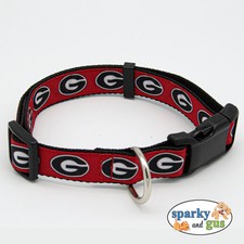 Georgia Inspired Red Dog Collar Adjustable Available in XS/S/M/L