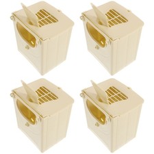  4 Pcs Bird Breeding Box Budgie Nesting Boxes Cage House Hut for Parakeets