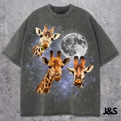 Three Giraffe Retro Graphic Comfort Tee