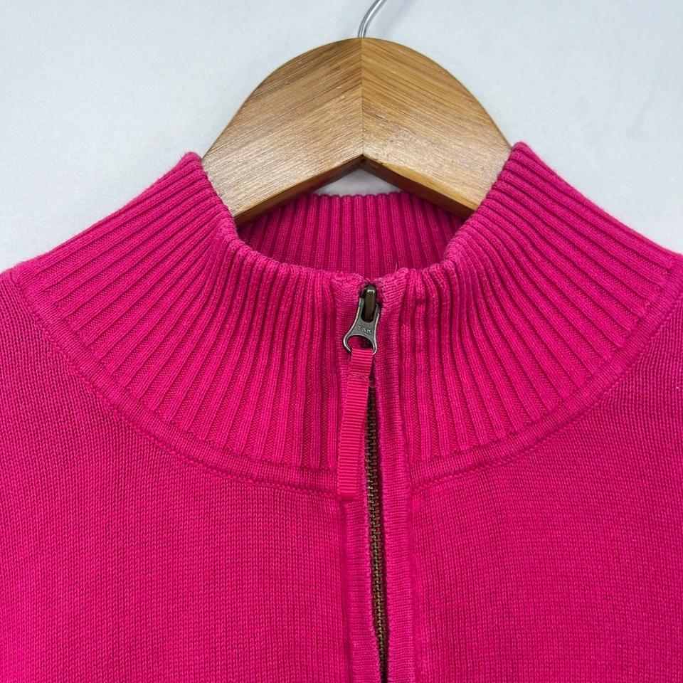 Foxcroft Sweater Women's Size XL Pink 1/4 Zip Pullover 100% Cotton Solid - Image 4 of 4