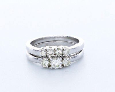 CT Natural Diamond J/VS2 Round 14K White Gold Classic Three