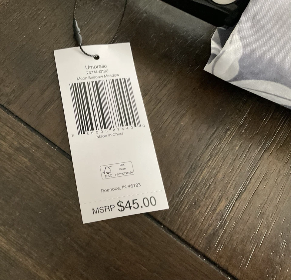 Nuevo con etiquetas Paraguas Vera Bradley Moon Shadow Meadow Automático Tamaño Completo Foto 2 de 4