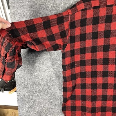 VINTAGE 30s 5 Five Brother Half Zip Flannel Shirt Large Wool Chin