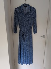 Long Blue Shirt Dress. New Look. Size 10. VGC. Lovely To Wear In Summer