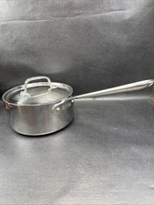 All-Clad D3 3-Ply Stainless Steel Sauce Pan with Lid 3 Quart