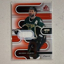 Upper Deck SP Game Used Legends Red Jersey Sergei Zubov #142 Dallas Stars