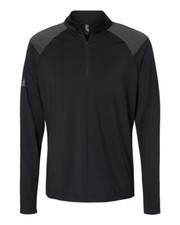 Image of Adidas Shoulder Stripe Quarter-Zip Pullover A520 S-4XL