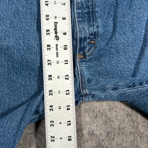 Pantalones de mezclilla para hombre Wrangler rectos talla 38 x 34 lavado medio azul calce regular - Imagen 6 de 7