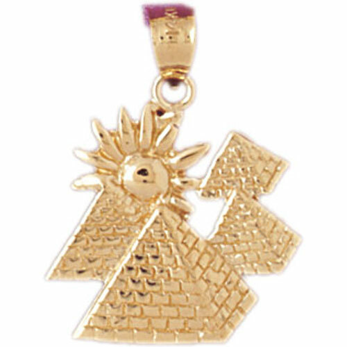 Solid 14K Gold Egyptian Pyramids 