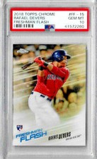 2018 Topps Chrome Rafael Devers Freshman Flash PSA 10