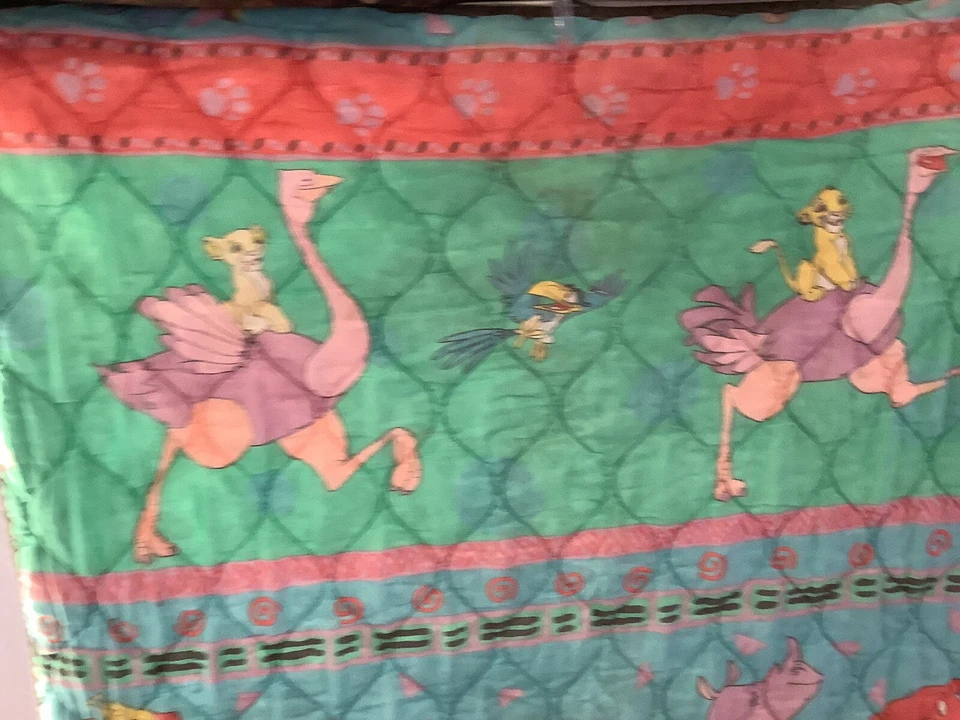 Disney Rey León Simba Amigos Cuna Niño Cama Edredón Manta Ropa de Cama De Colección Foto 2 de 4