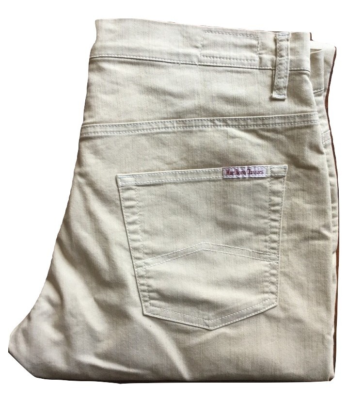 Marlboro Classics Men's Regular Fit Trousers Pants Beige Size 32 image 4