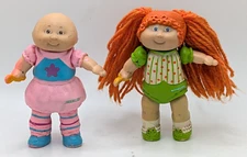 Vintage 1984 Cabbage Patch Kids 3.5 Inch Vinyl Action Figures Bald and Redhead