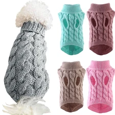 Warm Sweaters Dog Sweaters Twist Knit Sweaters Pet Supplies Universal Stylish ♡